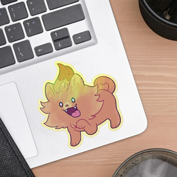 Pombon (Pokémon) Colored Edge Die Cut Stickers
