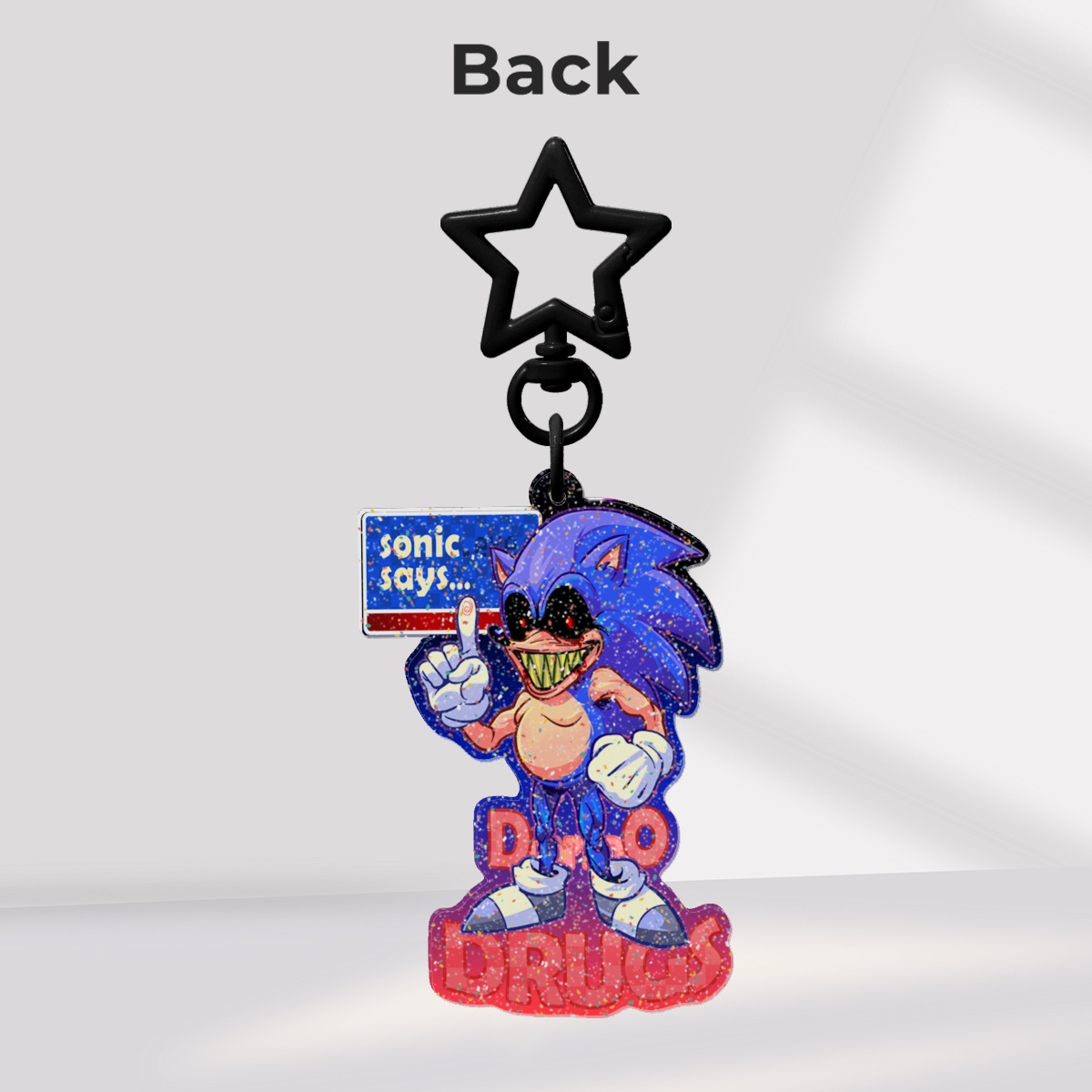 Creepypasta – Sonic.exe Acrylic Keychain by o0e3w - ACGGOODS