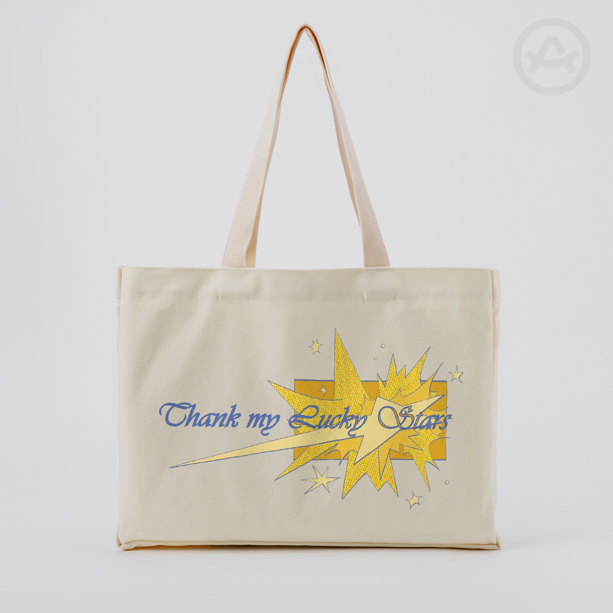 ‘Thank my Lucky Stars’ Canvas Tote Bag - 16.9″x12.6″x3.1″(43x32x8cm)