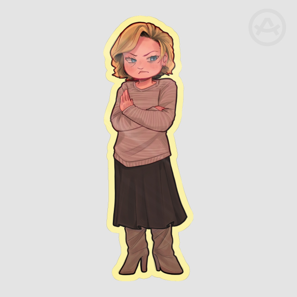 Grumpy carol sturka sticker