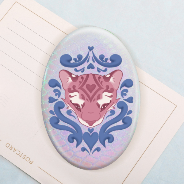 China Tiger Oval Holographic Badges