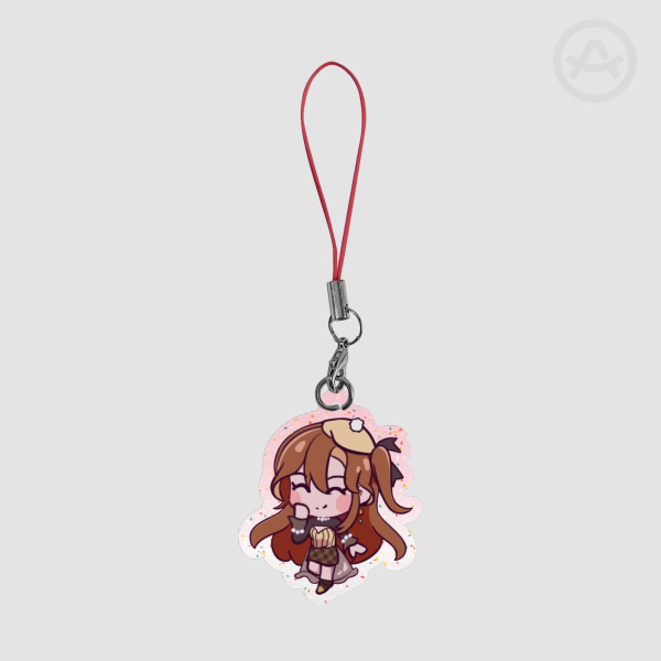 Mina Aoyama Glitter Phone Charm Keychain