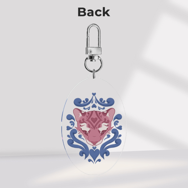 China Tiger Clear Acrylic Keychains