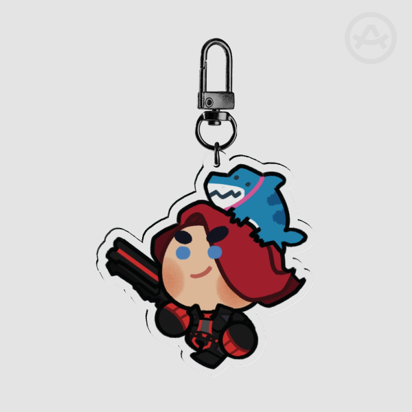 Jeff & Black Widow KEYCHAIN [Marvel Rivals]