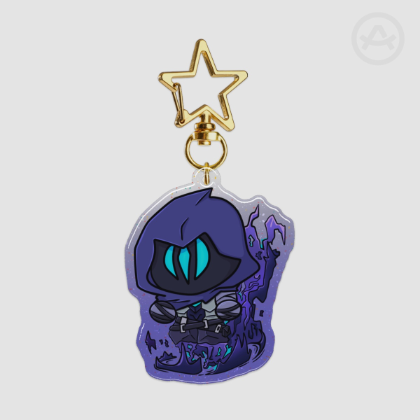 Omen Valorant Epoxy Glitter Acrylic Keychains