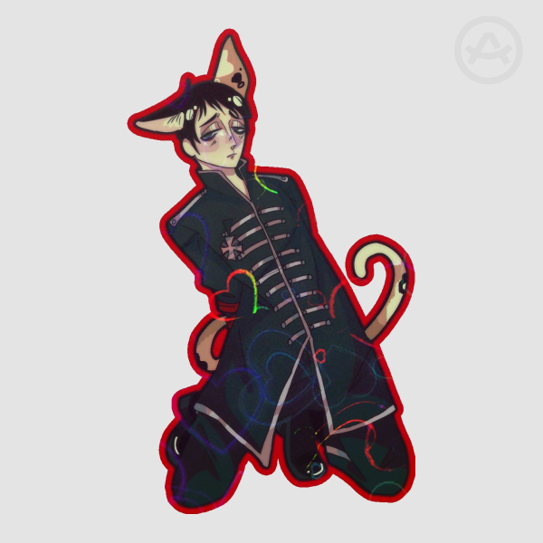 MY CHEMICAL ROMANCE KITTY MIKEY STICKER <3