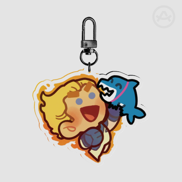 Jeff & Human Torch KEYCHAIN [Marvel Rivals]