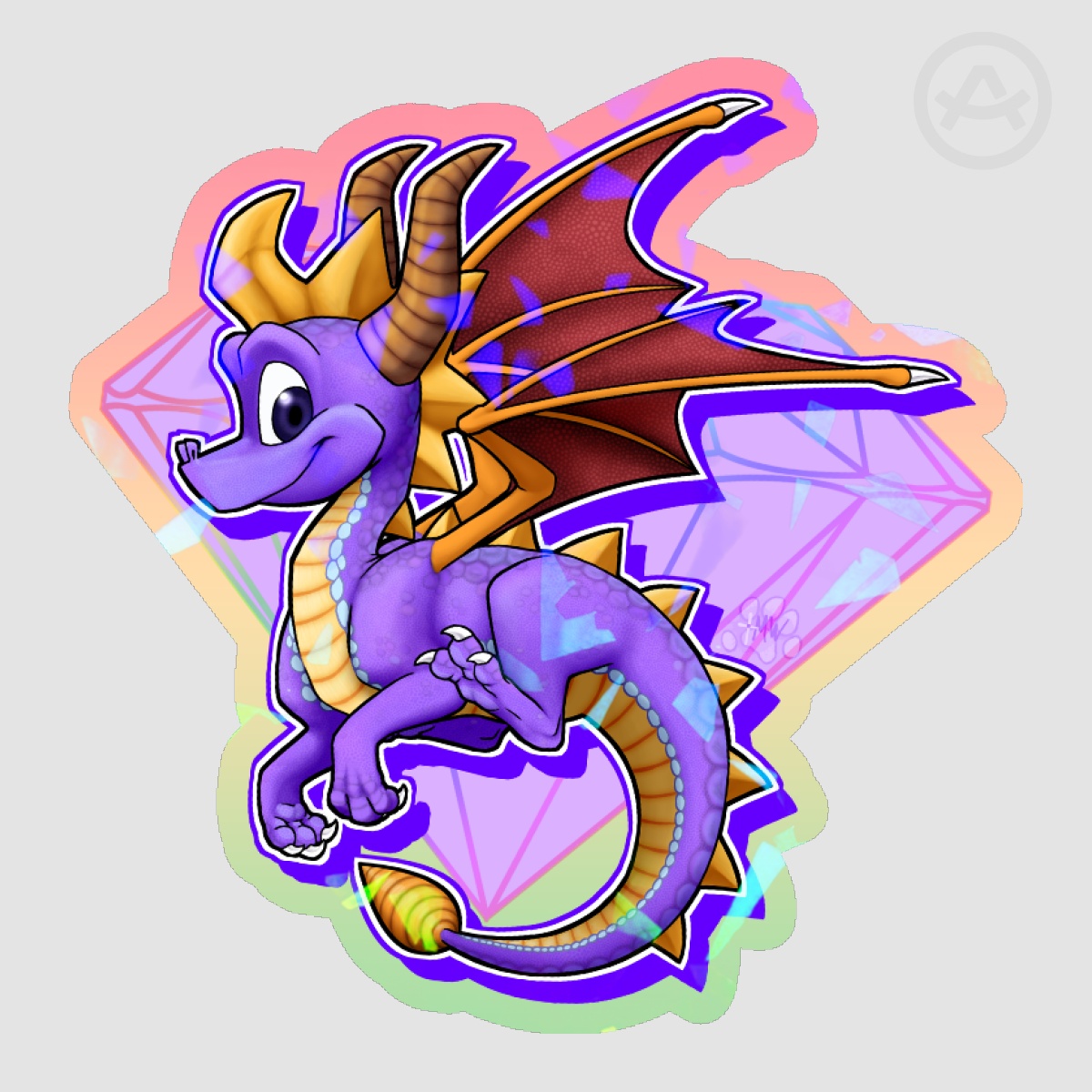 Spyro Gem Holo Sticker