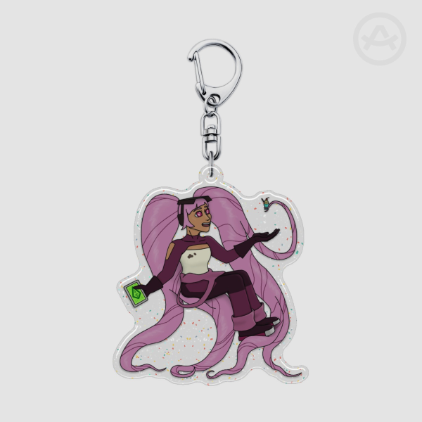 Entrapta Glitter Keychain