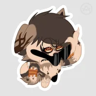 Side Eye Patch Matte Sticker