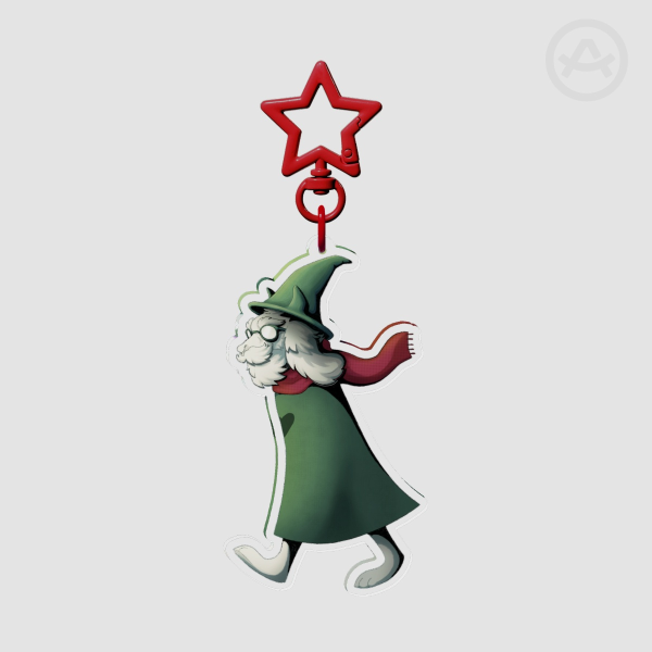 Bearded Ralsei Clear Acrylic Keychain