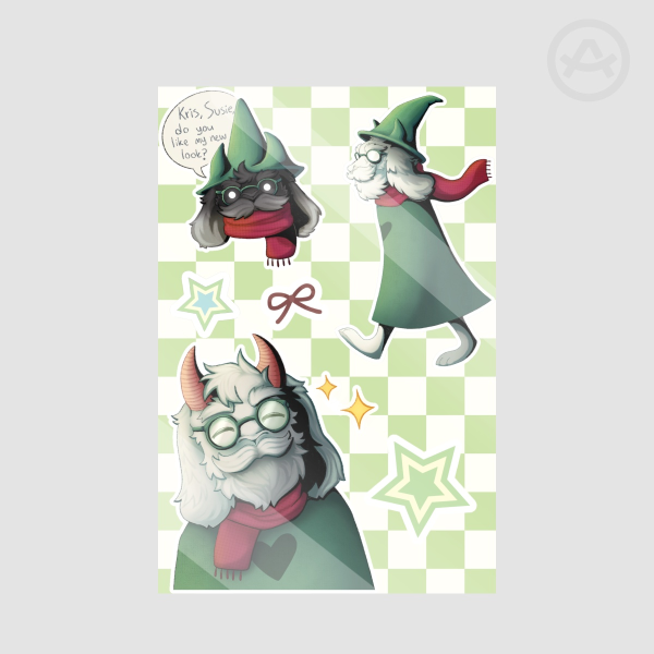 Bearded Ralsei Sticker Sheet
