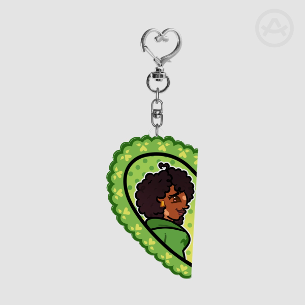 Jade Heart Keychain (Double Sided)