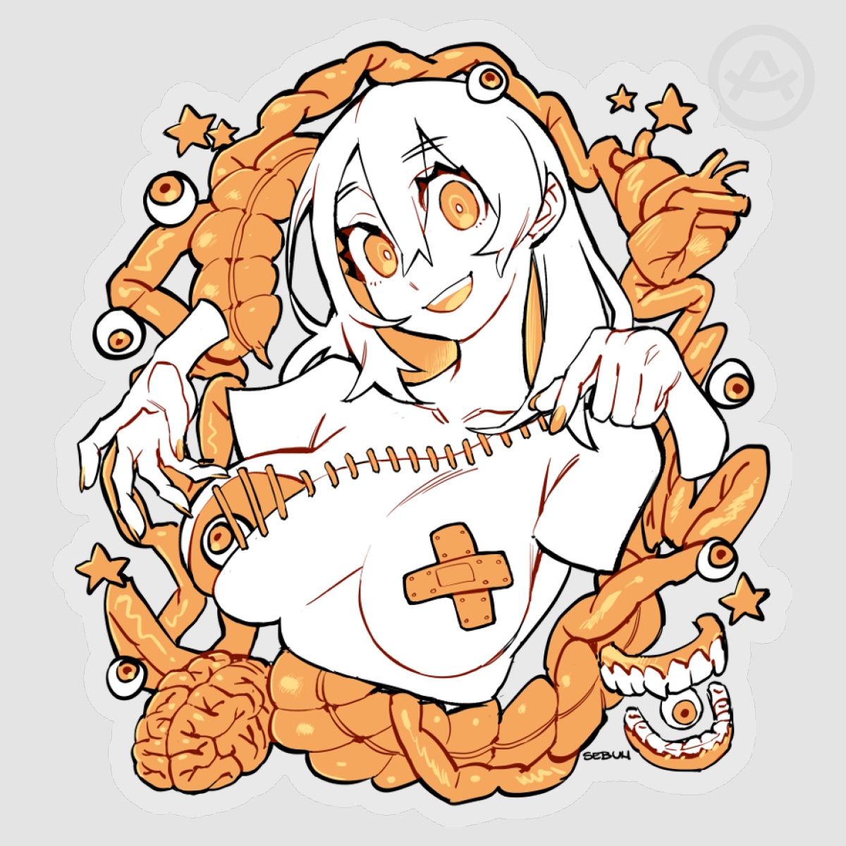 Orenji POP GORL!! Sticker