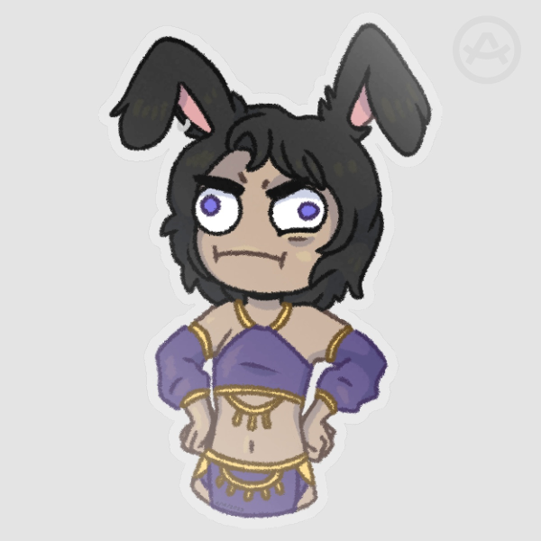 Grumpy Viera Vinyl Sticker