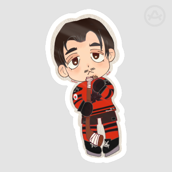 Seth Jarvis chibicane Canada Olympian sticker