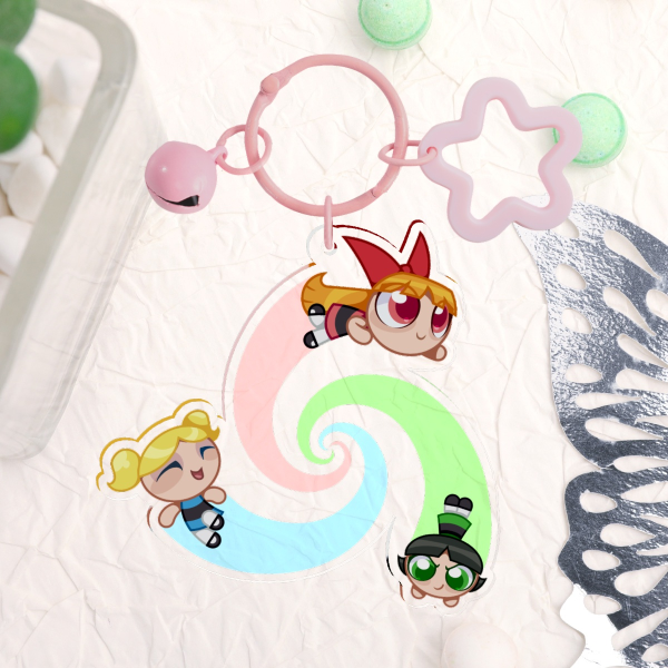 Powerpuff Girls Charm w Transparent