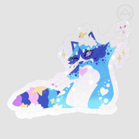 Glitter Dewdrop Dance Sticker