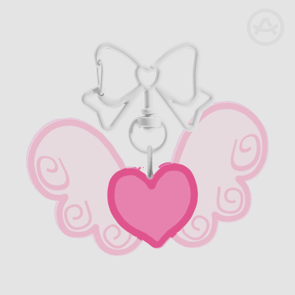 Winged Heart Keychain