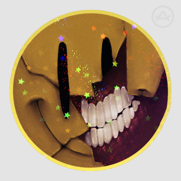 BubblyBloo: Scary Smiley Dude Sticker