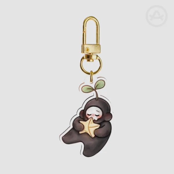 Ghost Sprout Star Acrylic Keychain