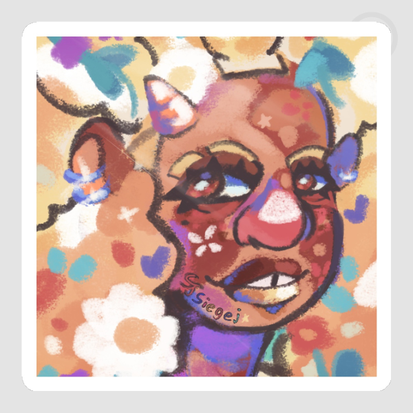 Springtime Lady Die Cut Stickers