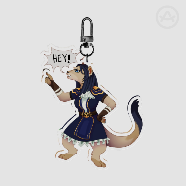 Caitlyn Mongoose Clear Acrylic Keychain