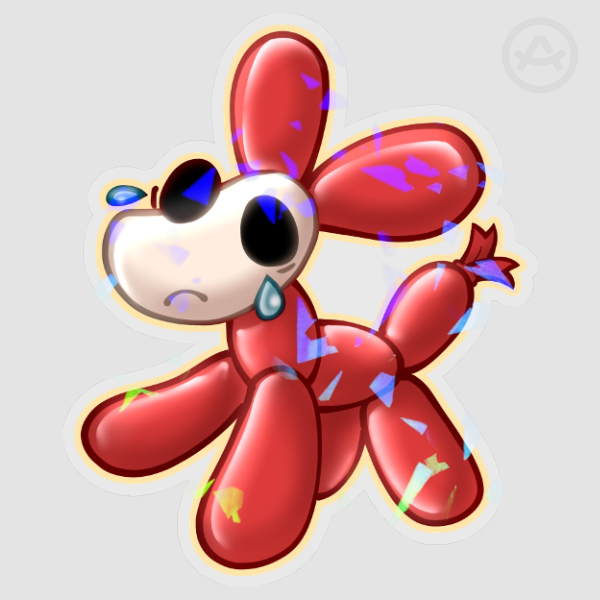 TADC Balloon Gangle | Clear PET Vinyl Sticker
