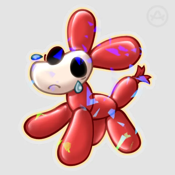 TADC Balloon Gangle | Clear PET Vinyl Sticker