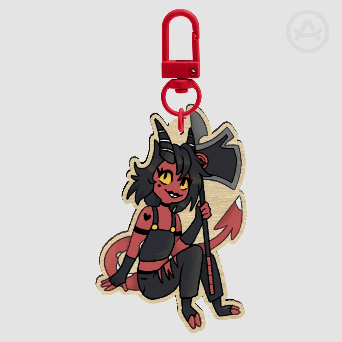 Millie Wooden Keychain Charm