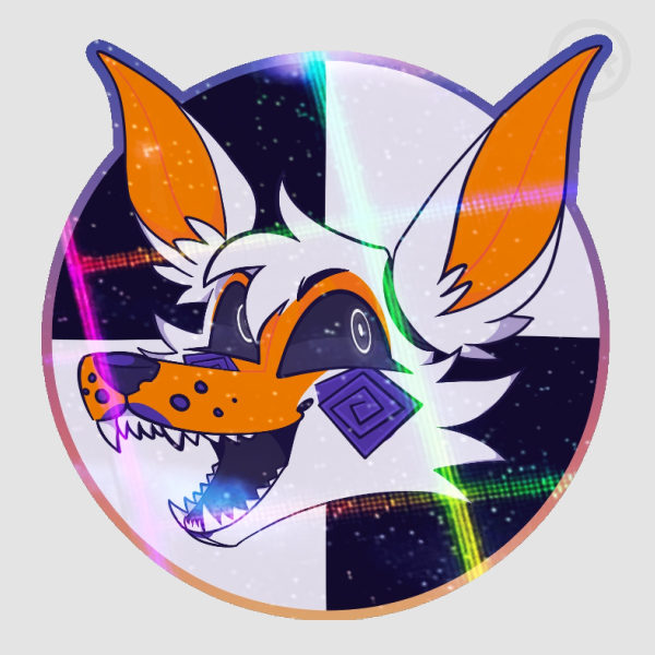 Lolbit Colored Edge Die Cut Stickers