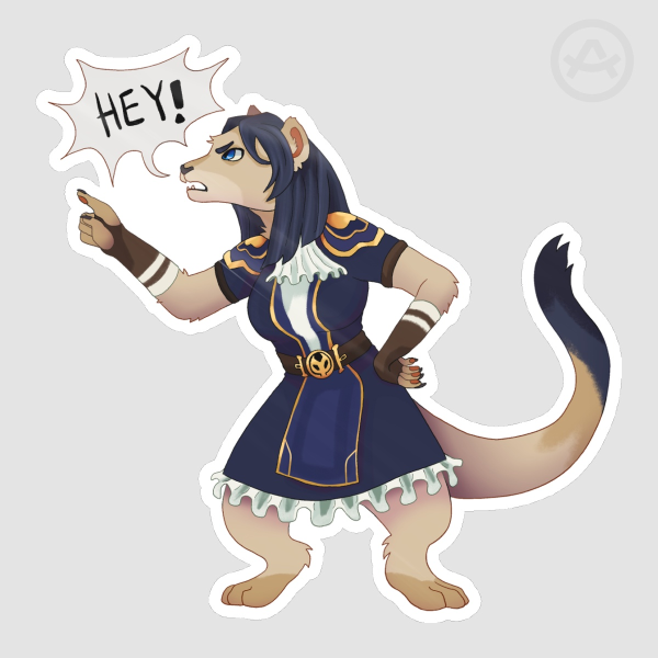 Caitlyn Mongoose Sticker