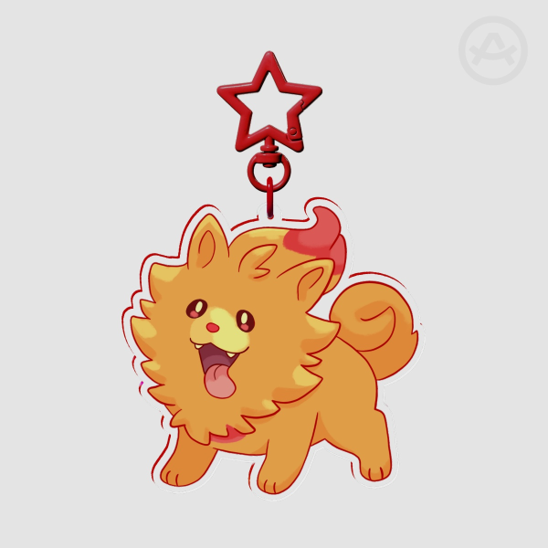 Pombon Clear Acrylic Keychain