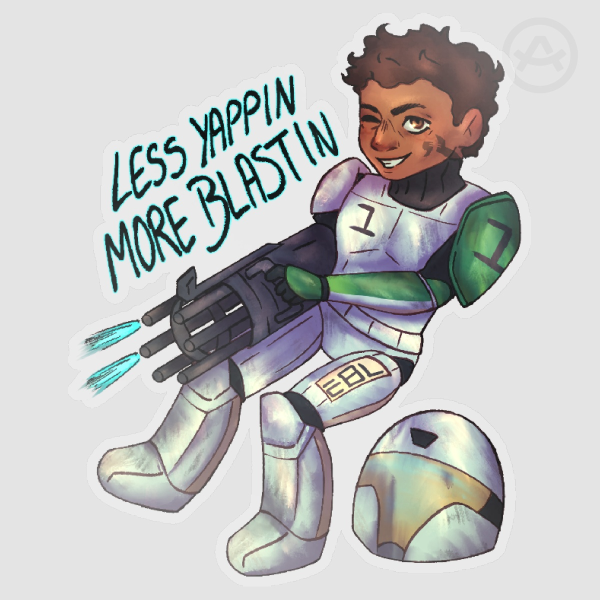 Clone Trooper Hevy - Clear sticker