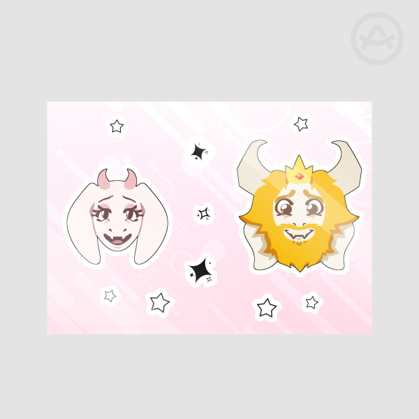 Undertale Goat Royalty Sticker Sheet