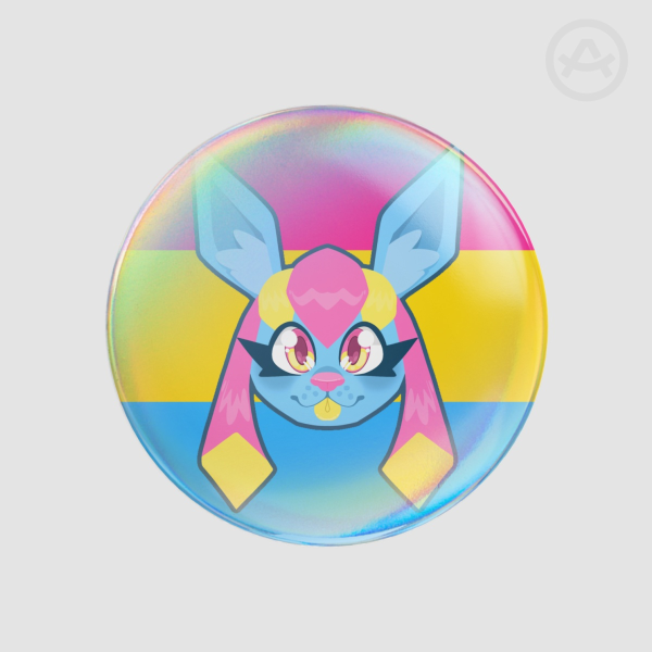 Pansexual Glaceon Round Badges 
