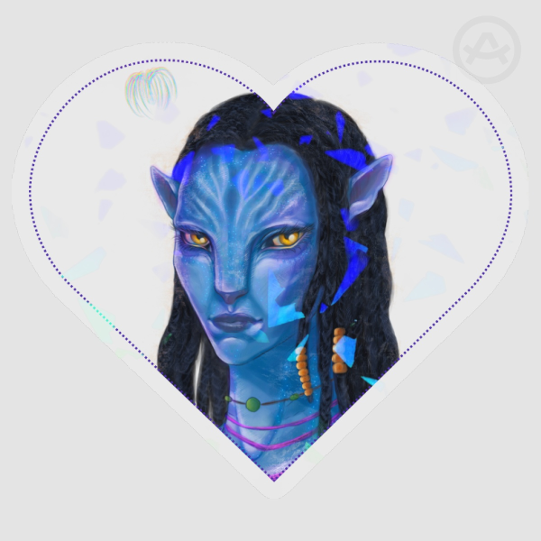 NEYTIRI - heart shaped Clear Stickers