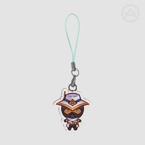 "Belly cheeb" : Cypher (Valorant) | Glitter Acrylic Keychains