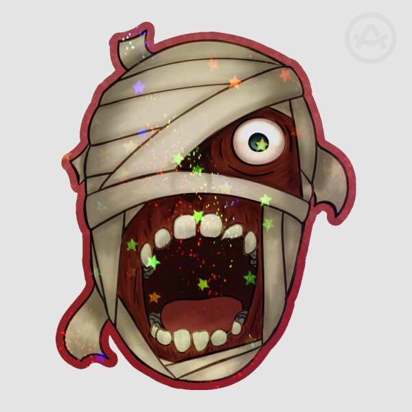 Post-Crash Curly Die-Cut Sticker