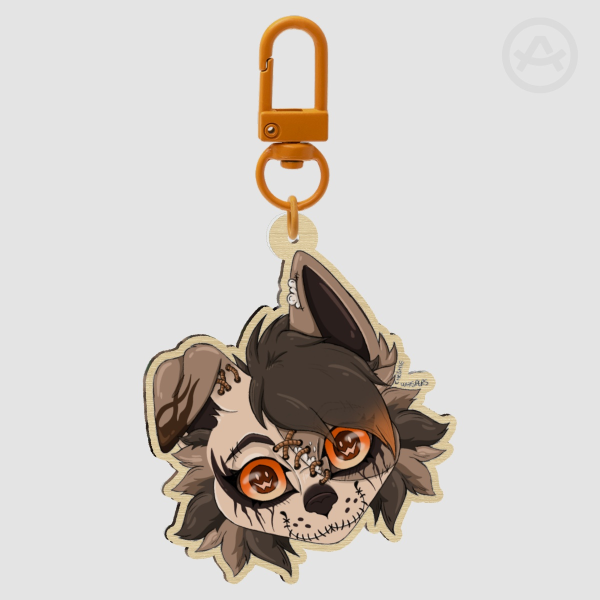 Pumpkin Patch Wood Keychain