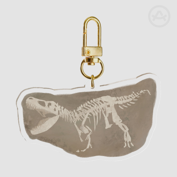 Trex Fossil Keychain | Clear Acrylic Keychain