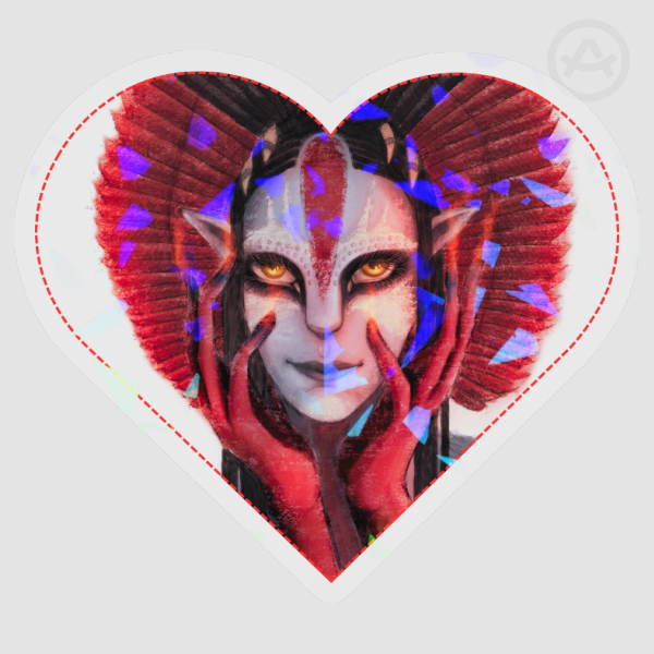 VARANG - Heart shaped Clear Stickers