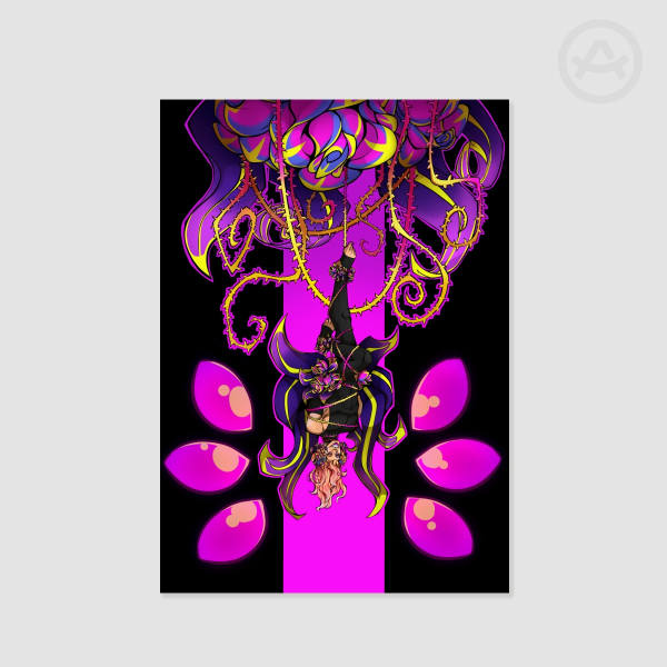 Wren and Roses Poster