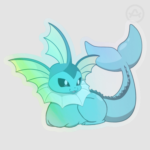 Vaporeon Rainbow Sticker
