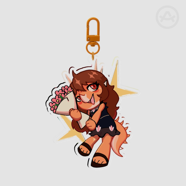 Rosa Clear Acrylic Keychain