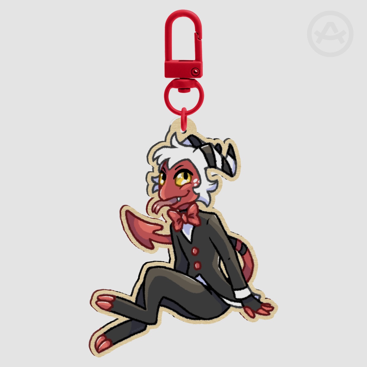 Moxxie Wooden Keychain Charm