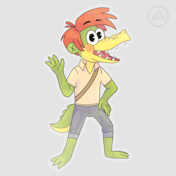 Arlo The Alligator Boy Vinyl Sticker