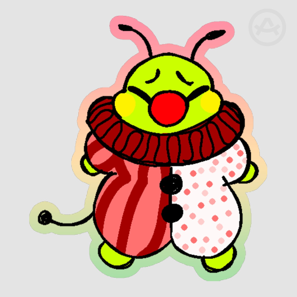 Clown Alien Sticker