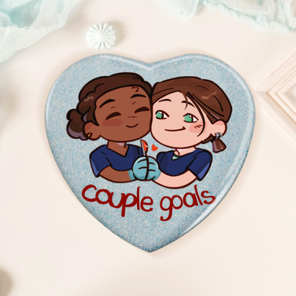 Garsantos Heart Shape Holographic Badge