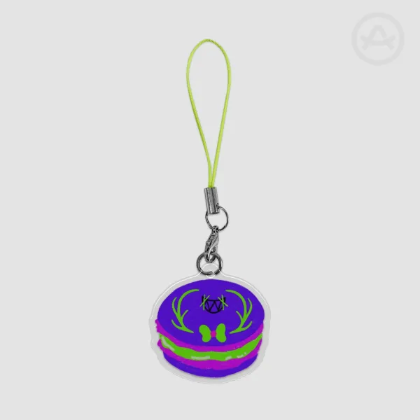 Neon Alastor Macaron Epoxy Clear Acrylic Keychains